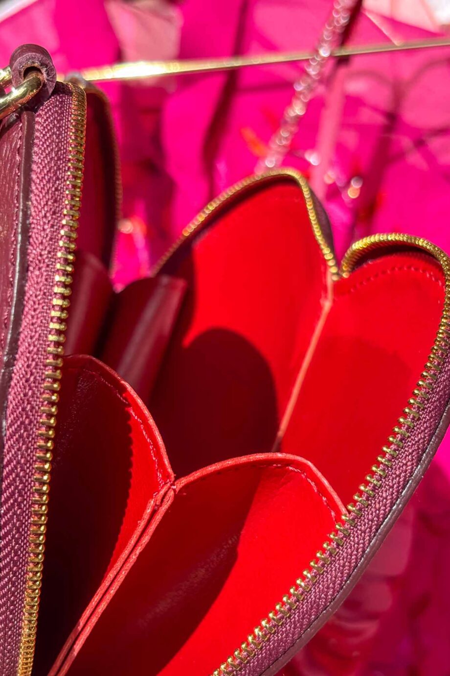 Red Heart Leather Bag from Italia
