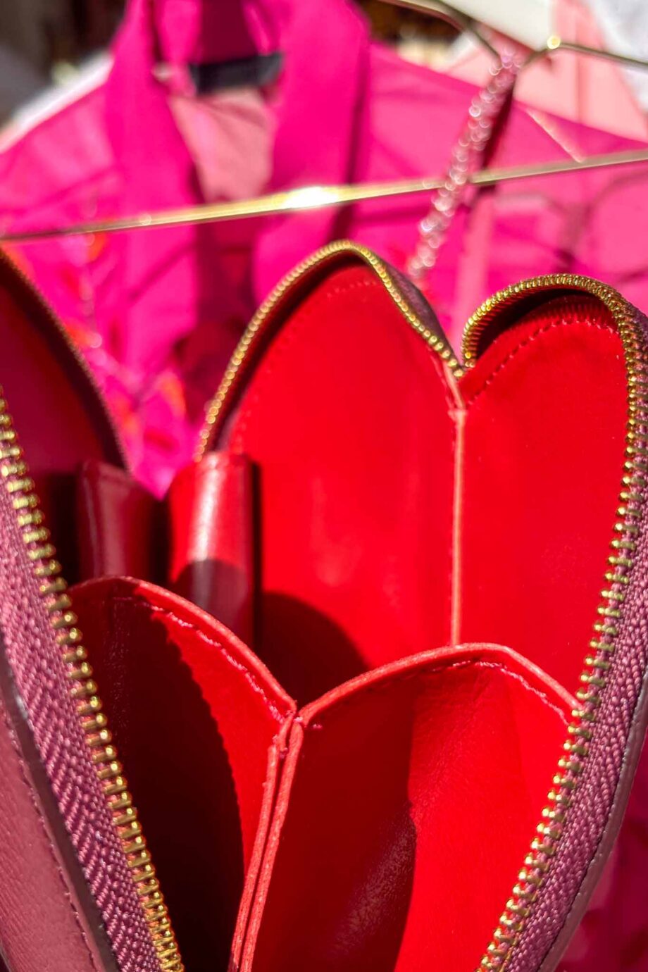 Red Heart Leather Bag from Italia