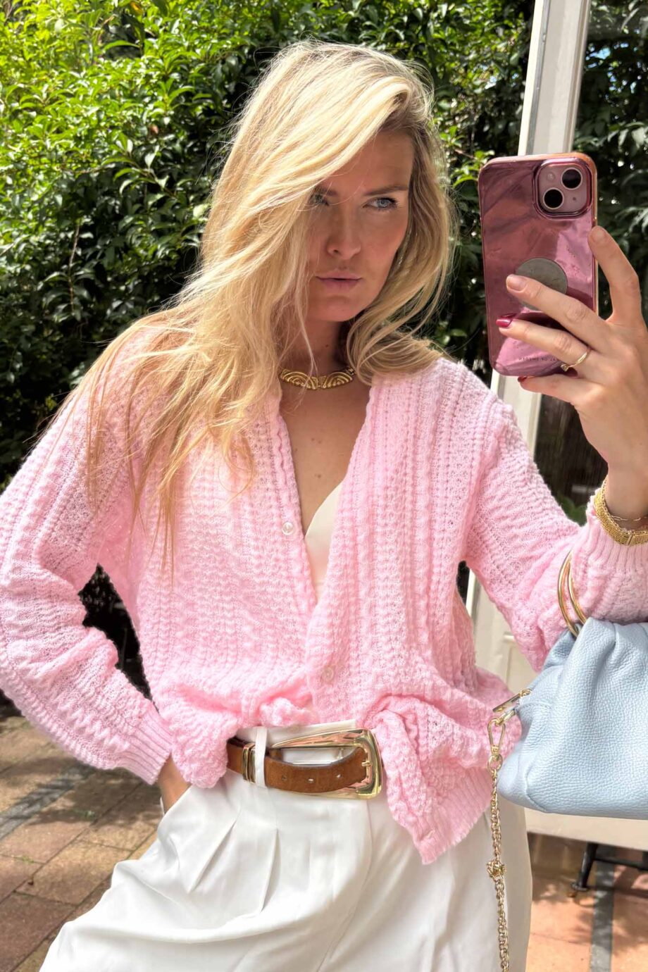 The pink dreamers summer cardigan from Italy