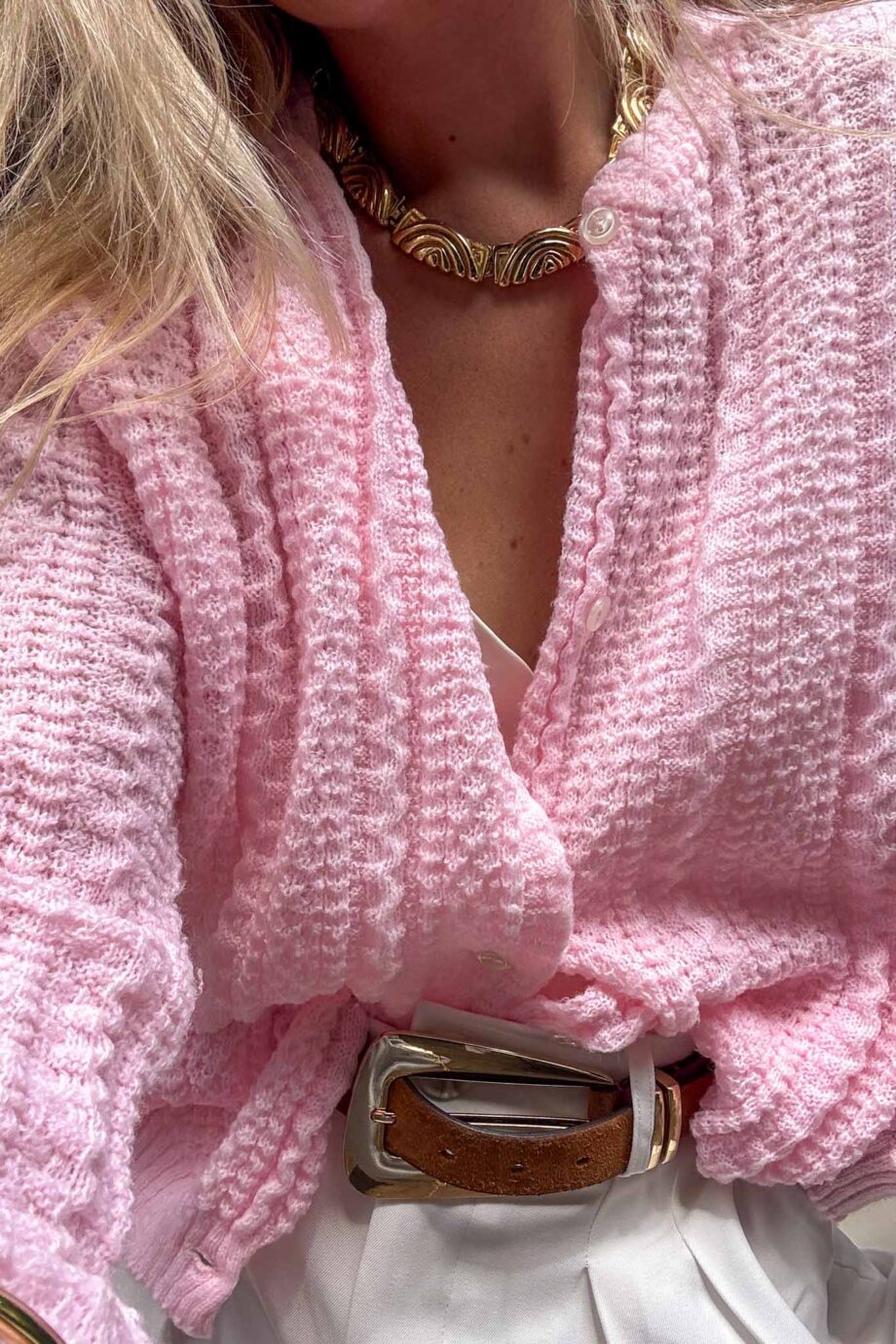 The pink dreamers summer cardigan from Italy