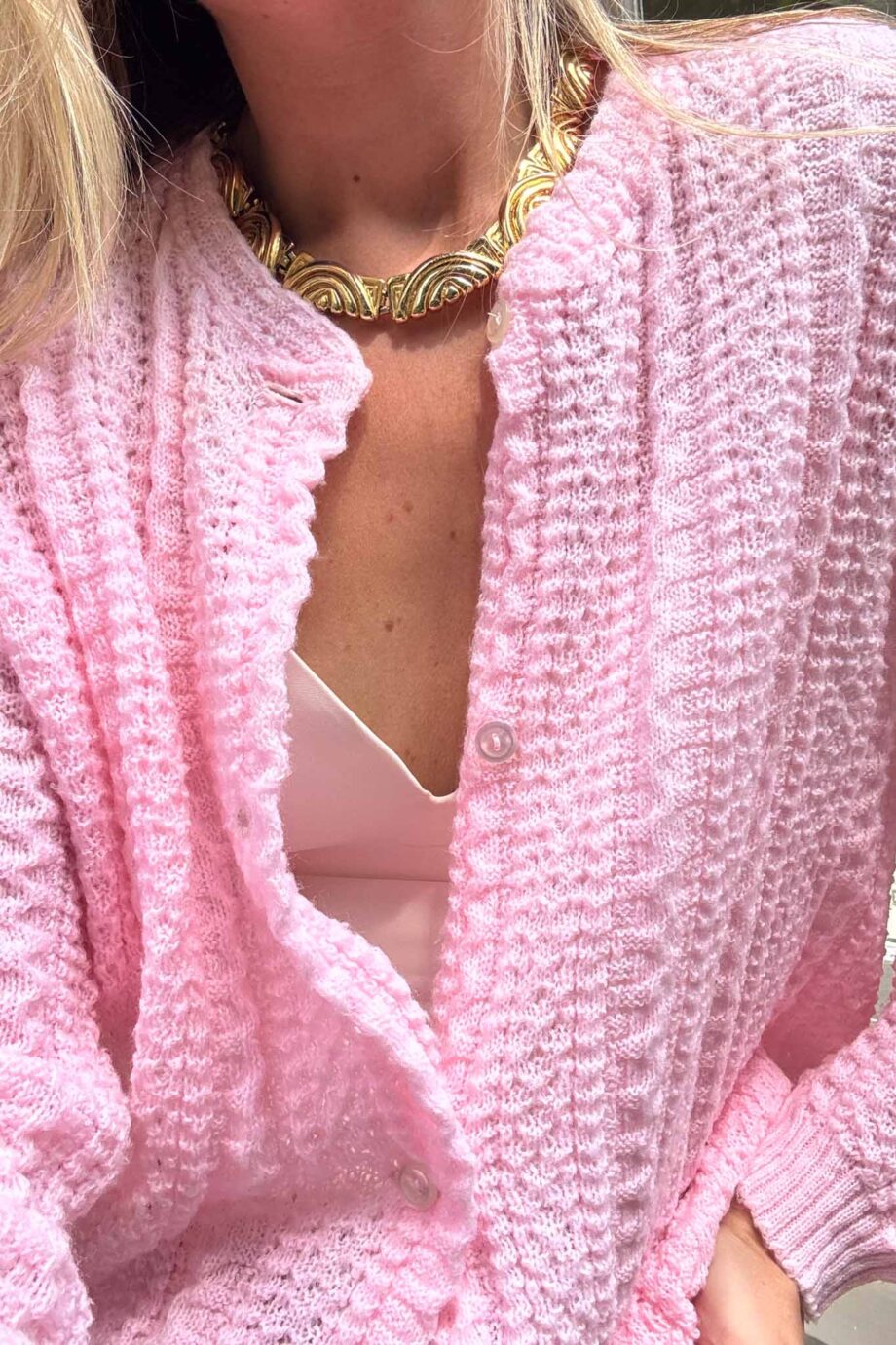 The pink dreamers summer cardigan from Italy