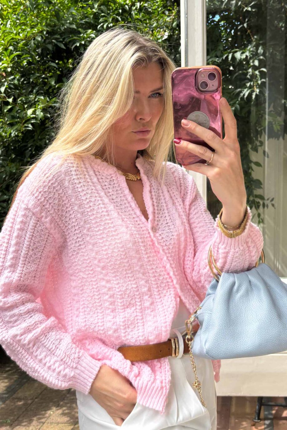 The pink dreamers summer cardigan from Italy