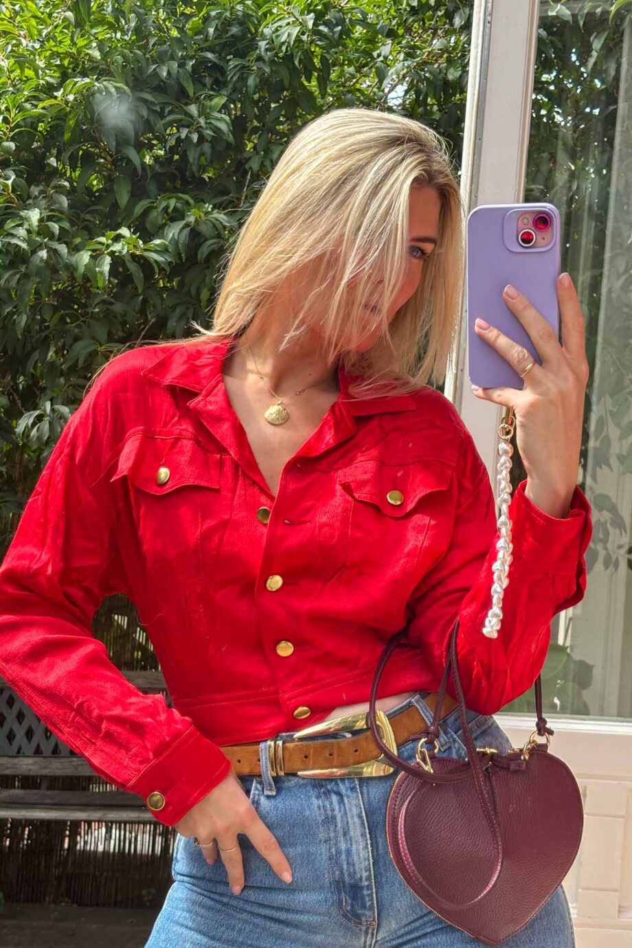 The romance red satin jacket