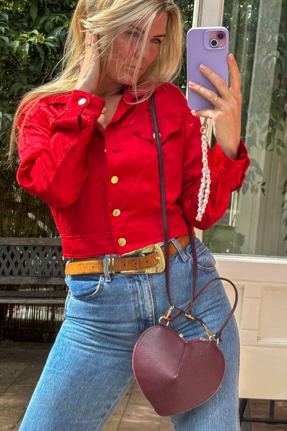 The romance red satin jacket