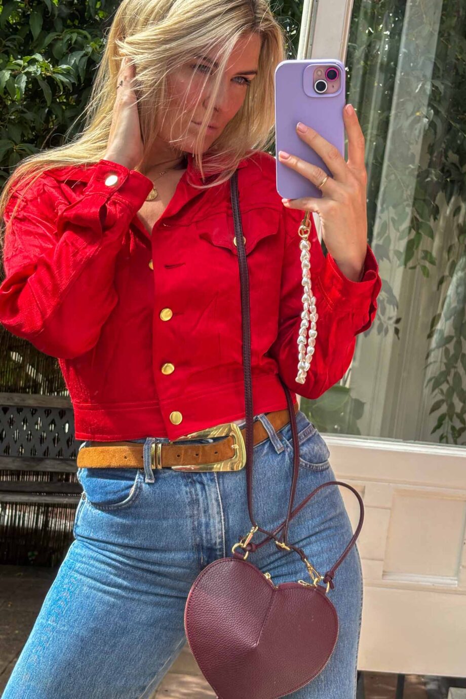 The romance red satin jacket