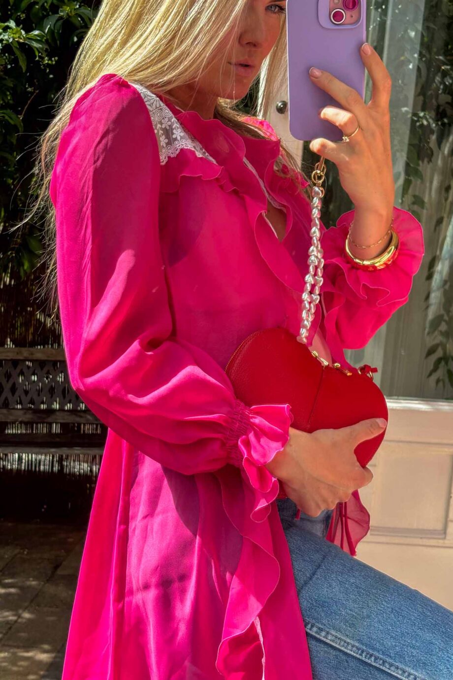 The Fuchsia day dreamer lace Kaftan
