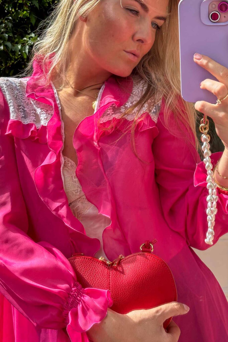 The Fuchsia day dreamer lace Kaftan
