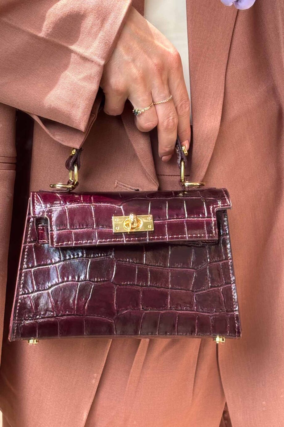 The Jane Parisian leather dream burgundy leather it bag