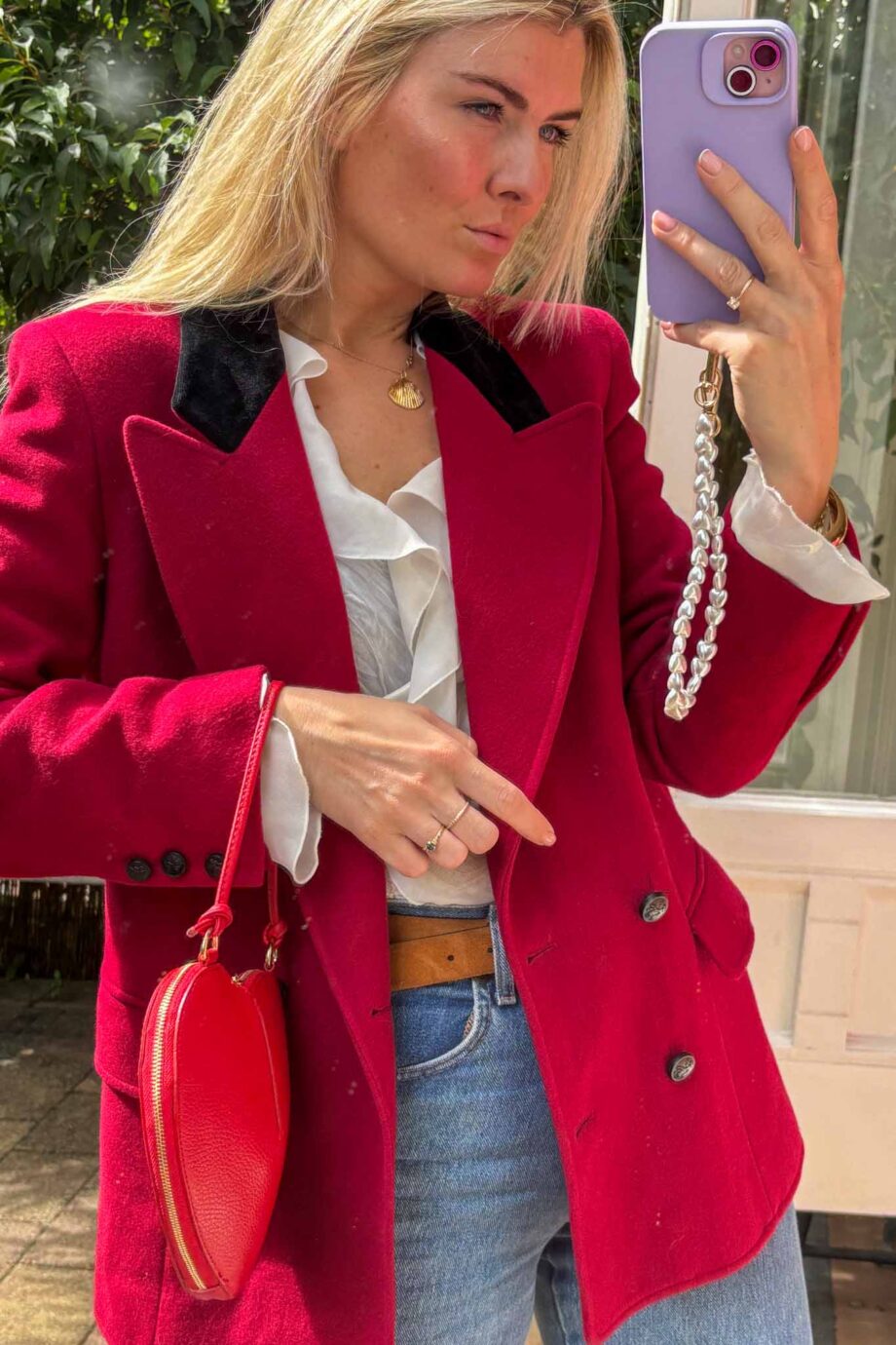 The bordeaux Montparnasse woolen vintage blazer