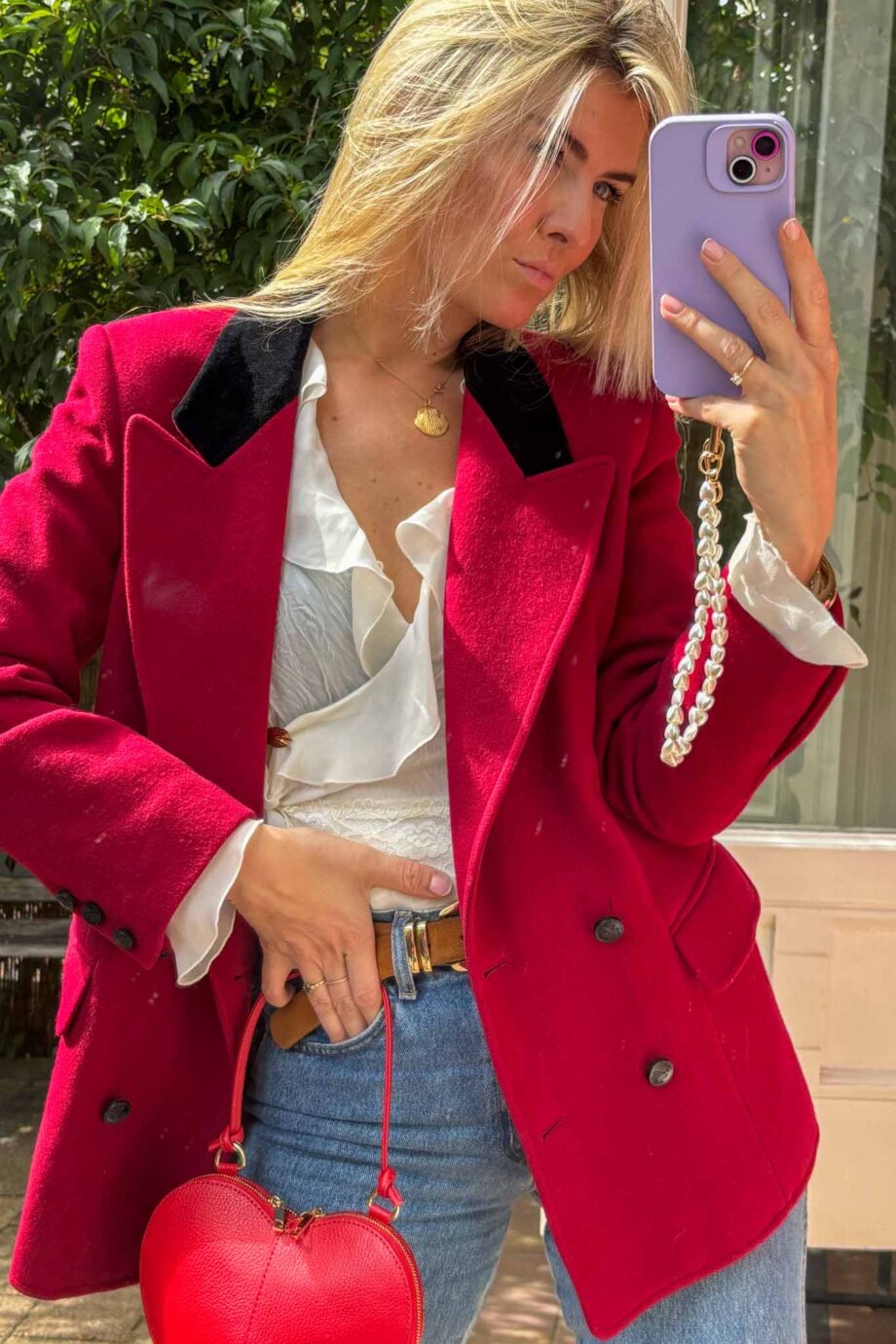 The bordeaux Montparnasse woolen vintage blazer