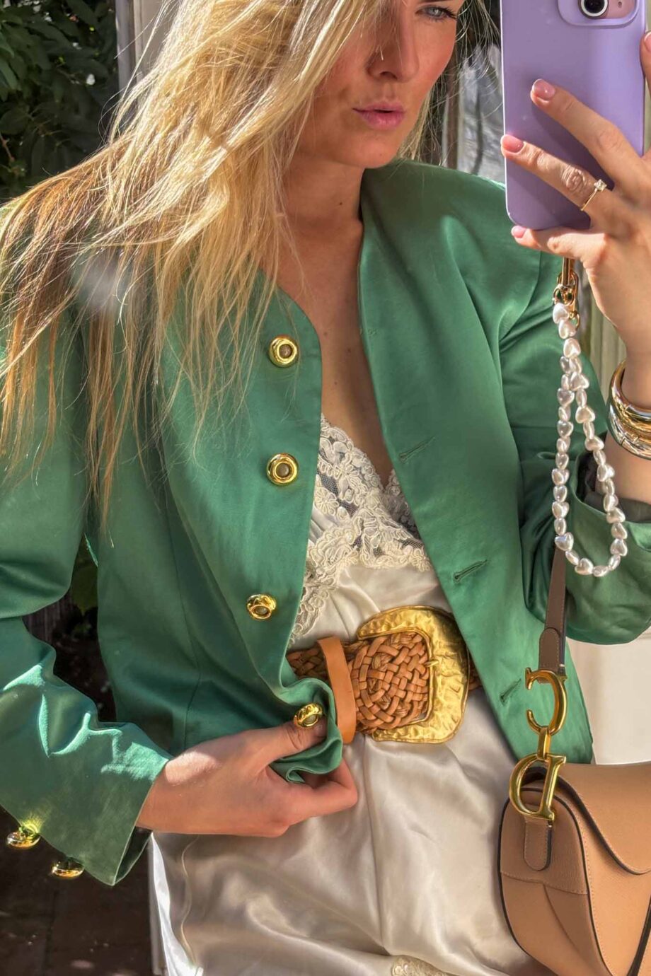 The Emerald and golden pearl jacket