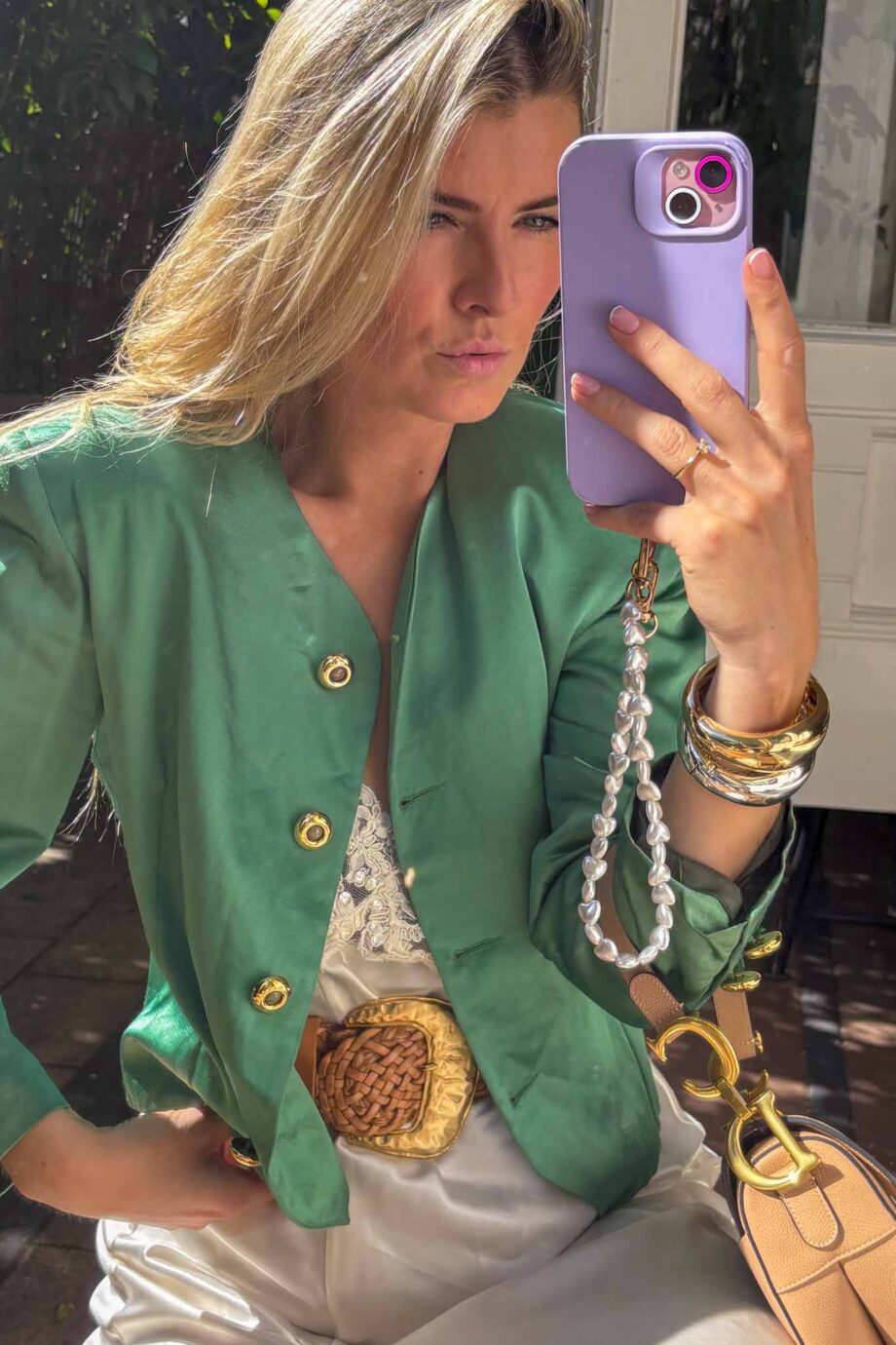 The Emerald and golden pearl jacket