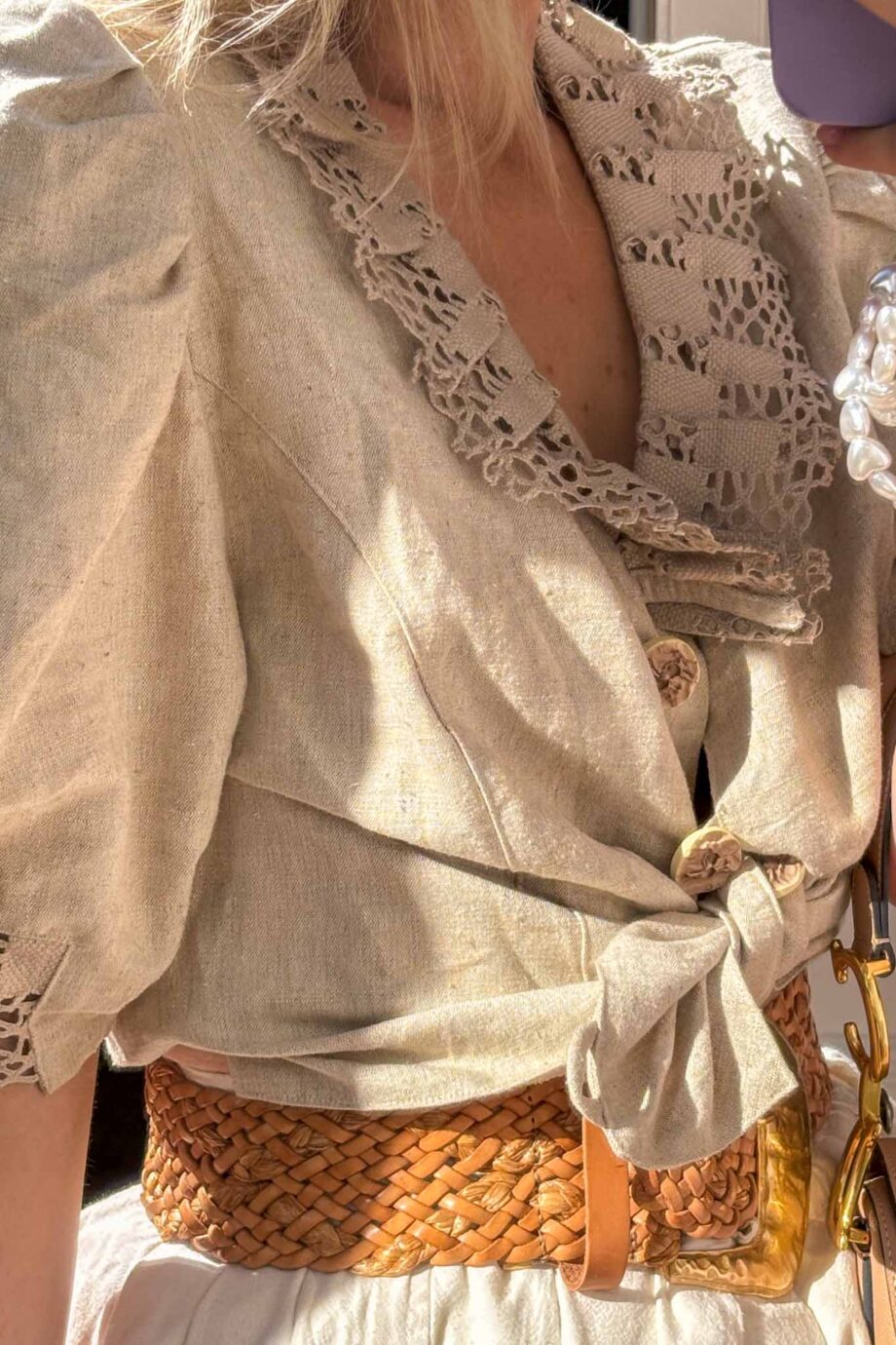 The Riviera blouse linen embroidered blouse