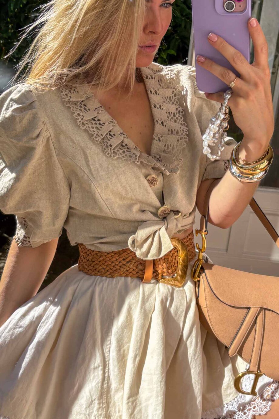 The Riviera blouse linen embroidered blouse