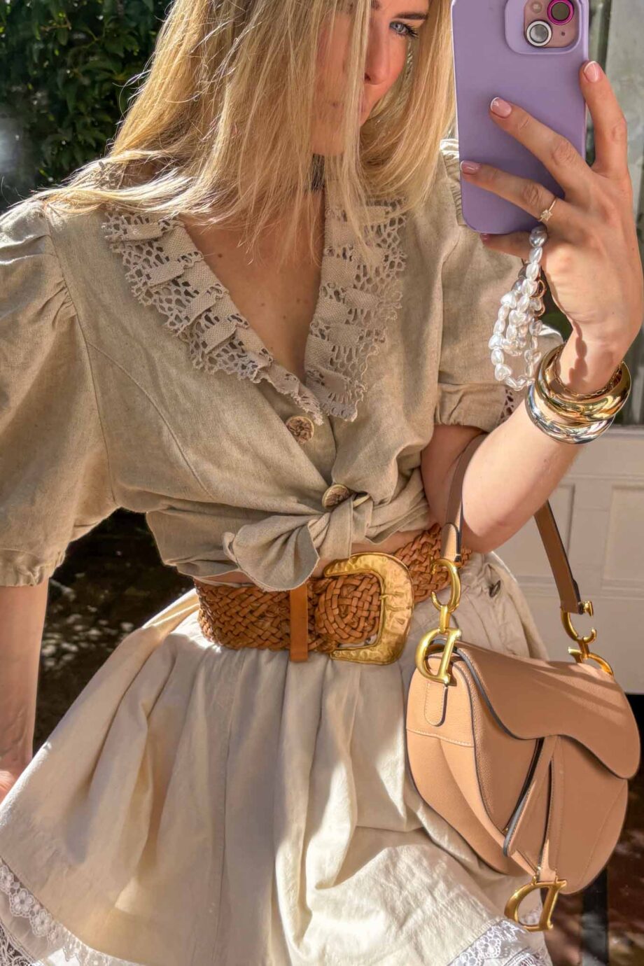 The Riviera blouse linen embroidered blouse