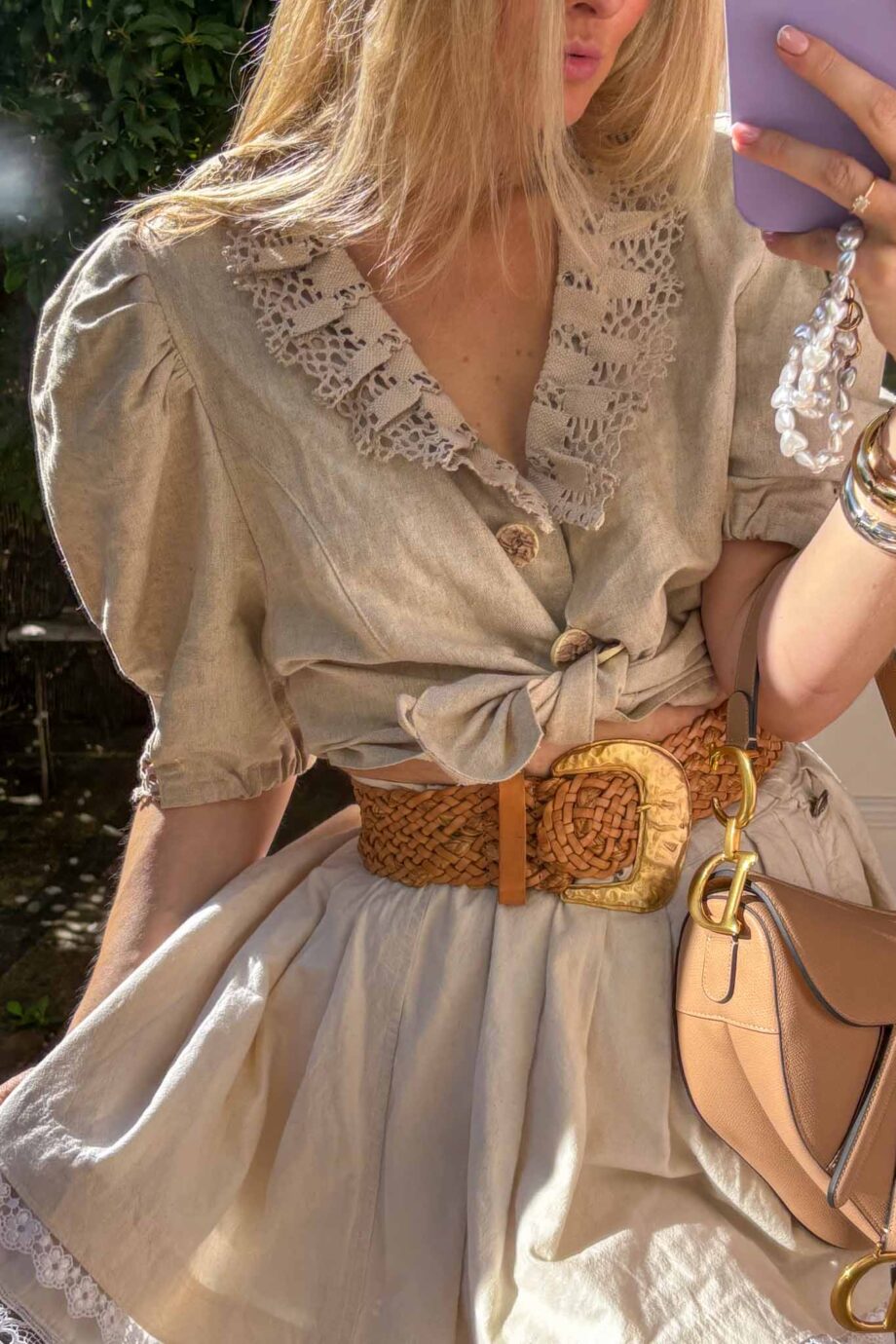 The Riviera blouse linen embroidered blouse