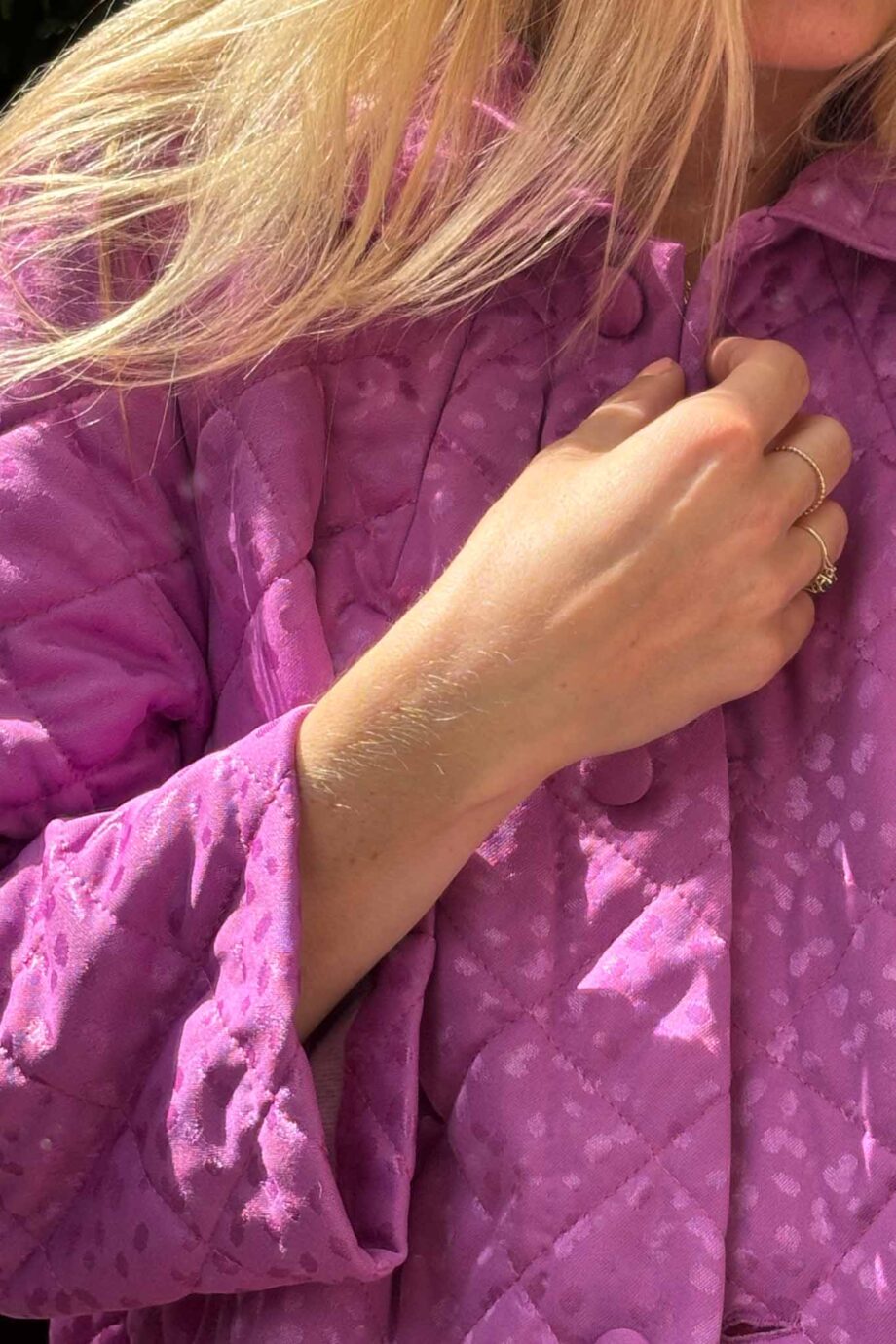 Purple haze satin kaftan, vintage statement