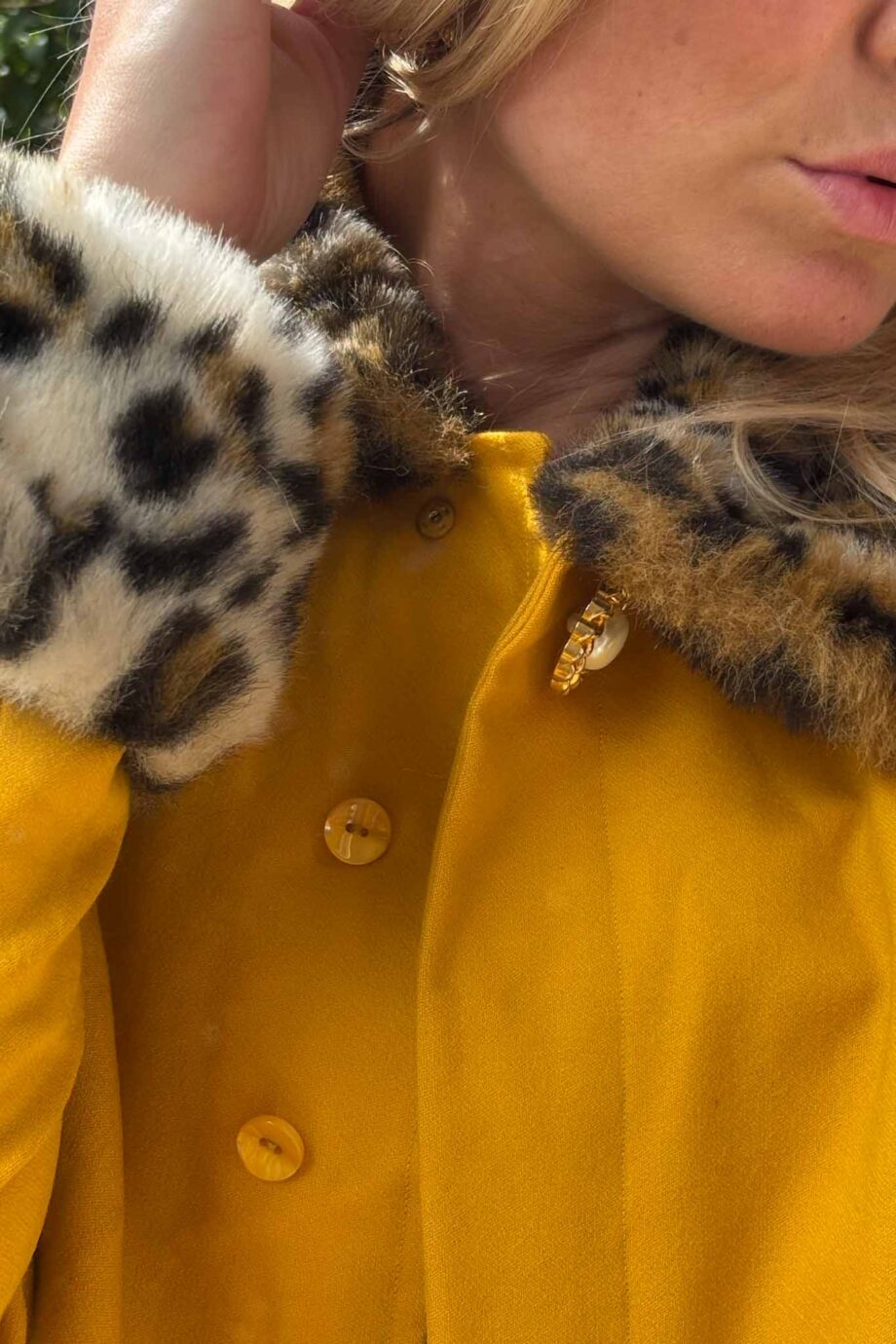 Ochre panther blazer ’60s wool icon