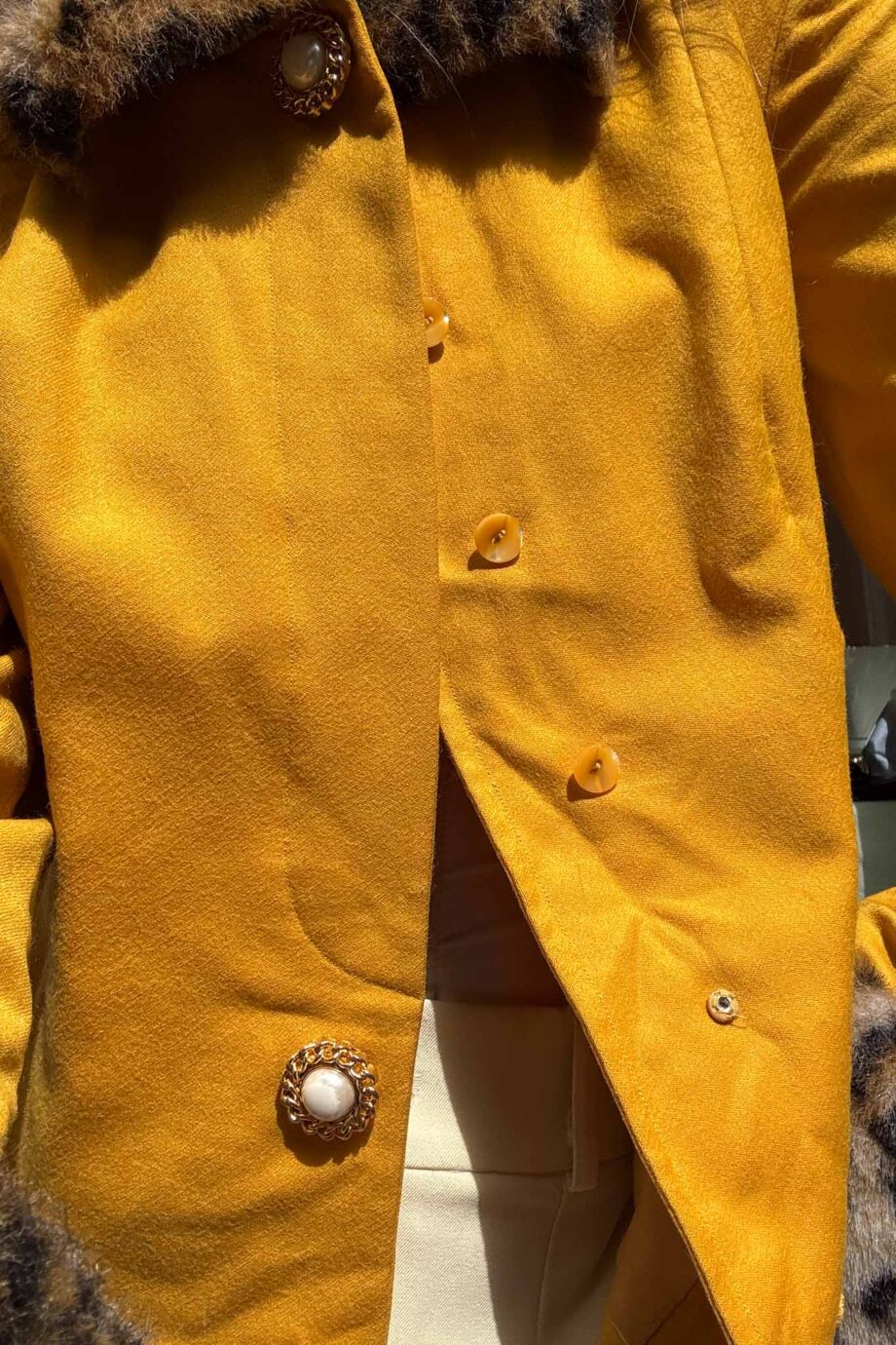 Ochre panther blazer ’60s wool icon