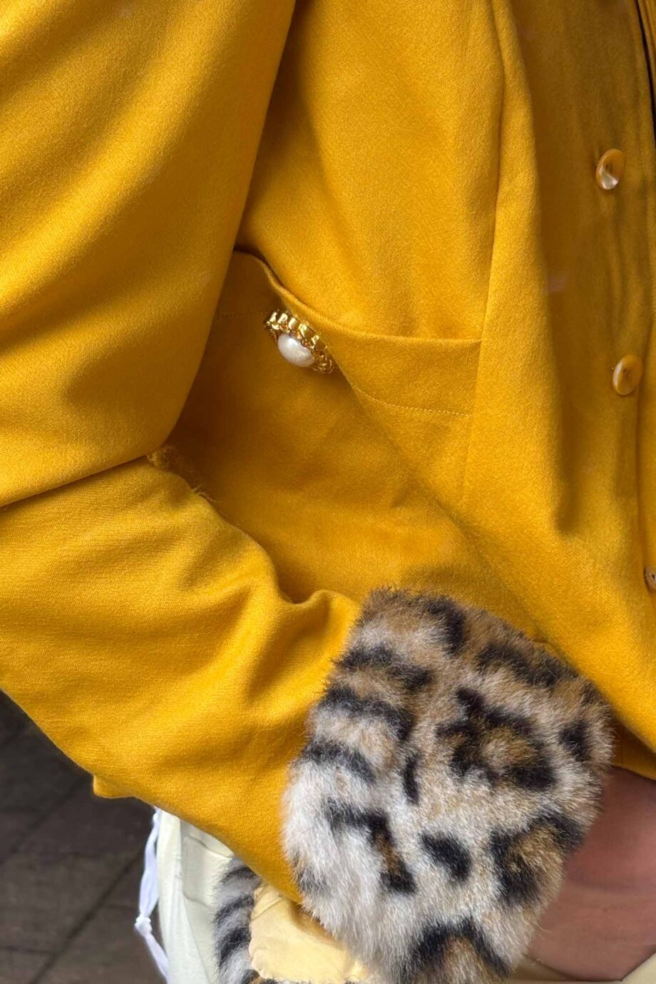 Ochre panther blazer ’60s wool icon