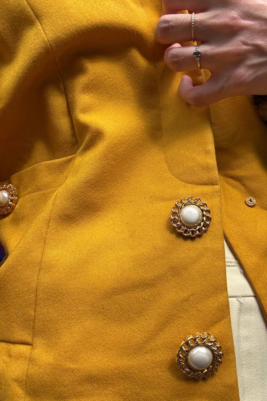 Ochre panther blazer ’60s wool icon