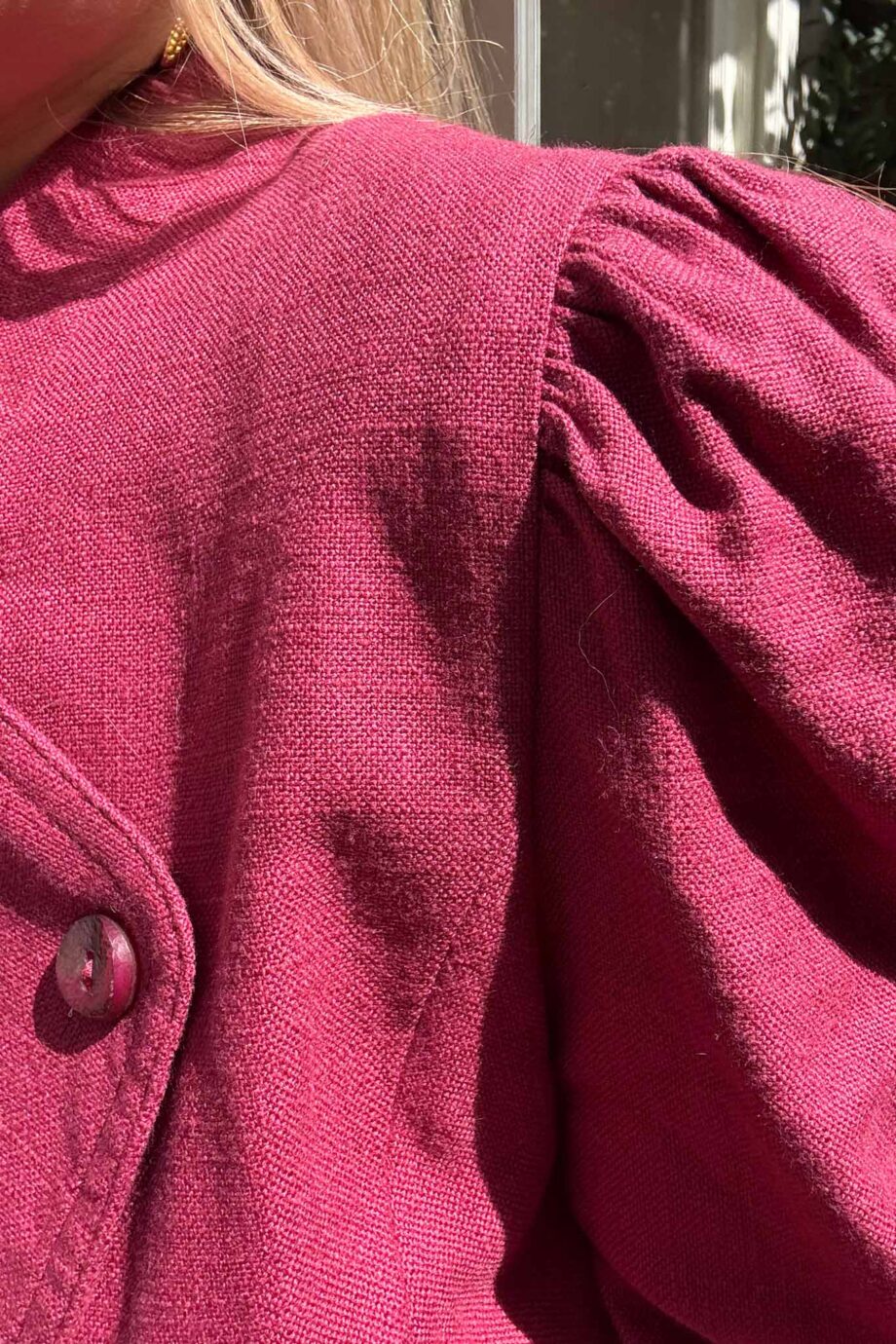Mauve muse plissée italian vintage blazer