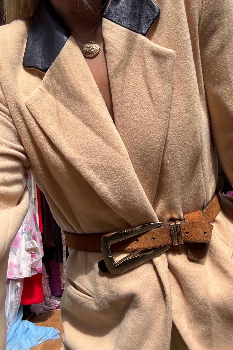 The milano edge blazer cashmere & leather