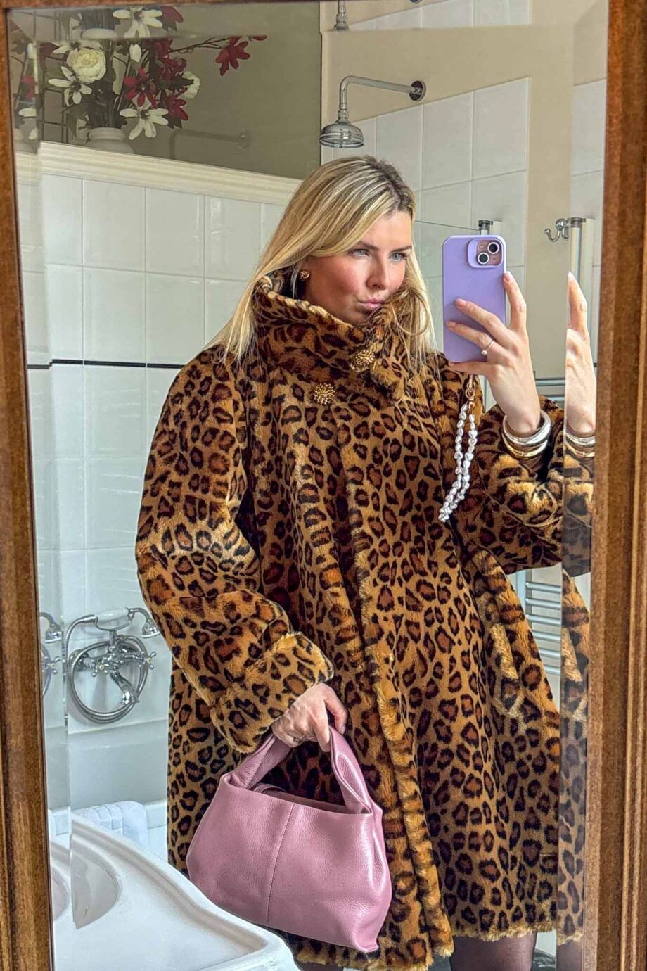 Rive Gauche midnight panther coat