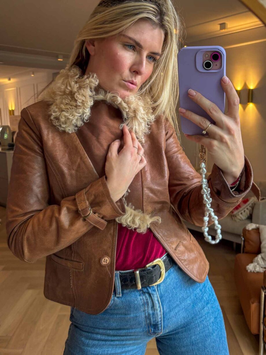 The desire 70s lammy mongolian sheep leather coat