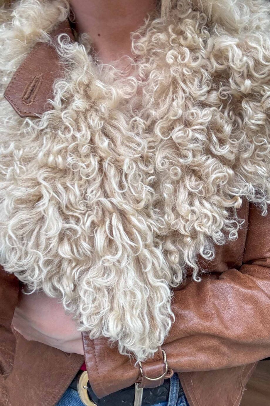 The desire 70s lammy mongolian sheep leather coat