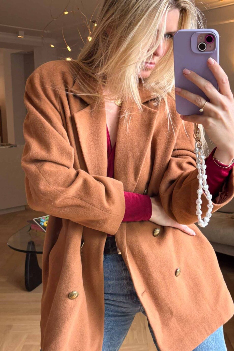 Cashmere dusty sexy camel pink blazer