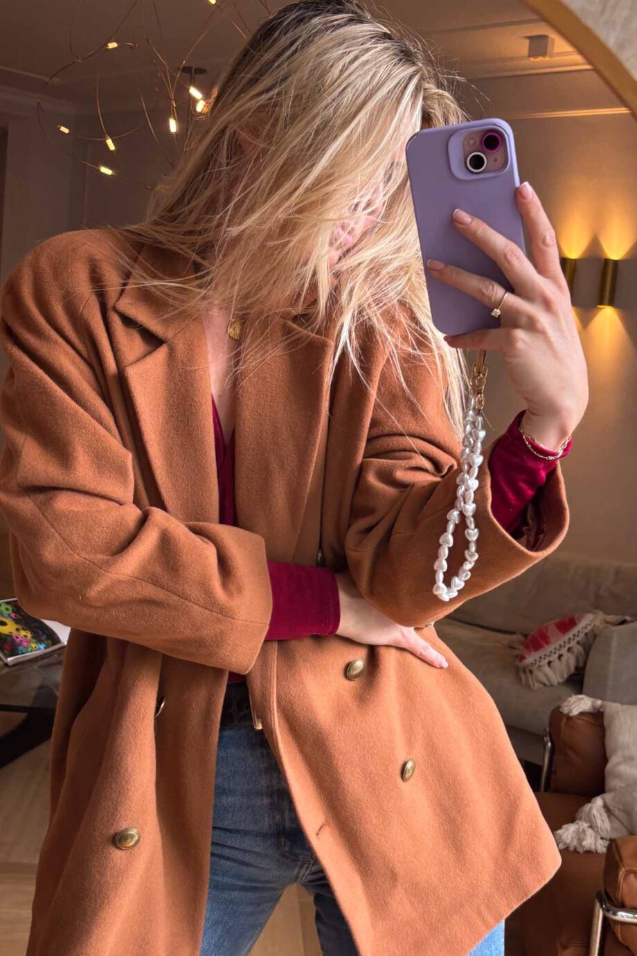 Cashmere dusty sexy camel pink blazer