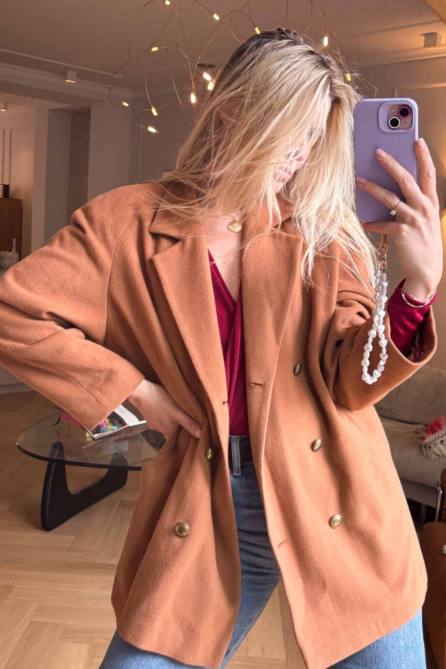 Cashmere dusty sexy camel pink blazer