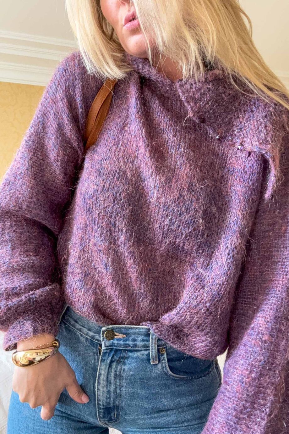 Italian purple haze for fall mohair knit