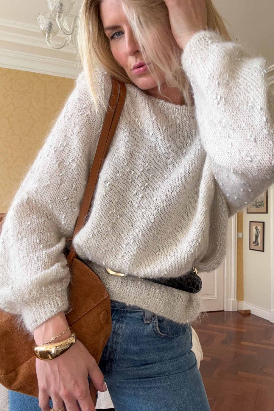Crema amore mohair knit