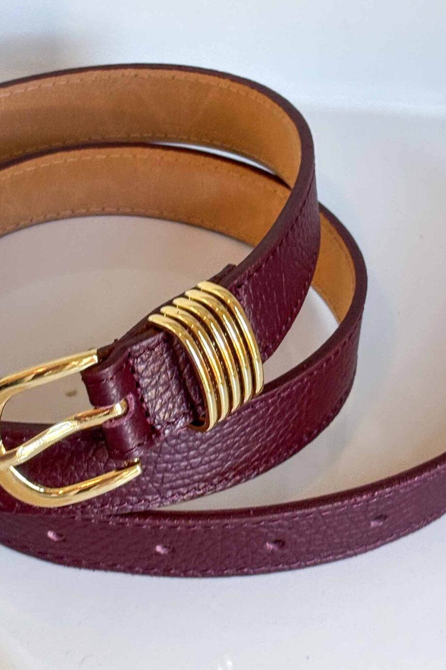 Burgundy ma chérie Italian leather belt