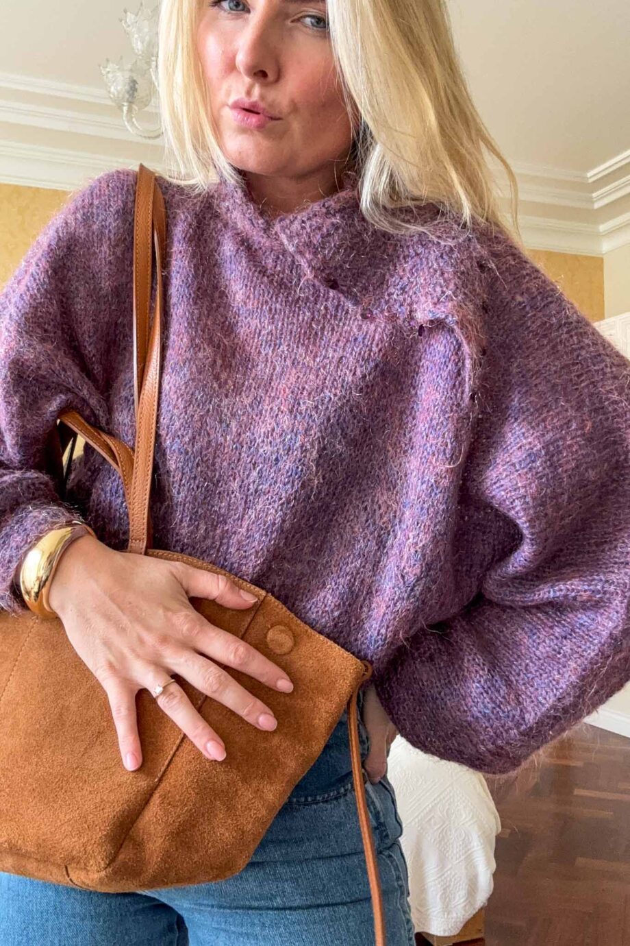 Italian purple haze for fall mohair knit
