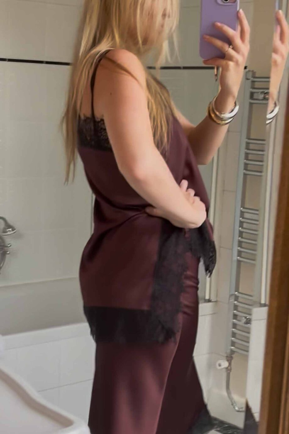 Dolce sensual and silky lace satin set