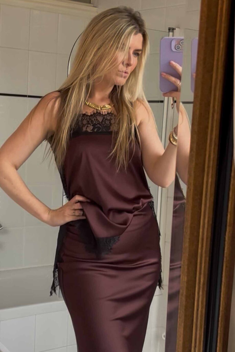 Dolce sensual and silky lace satin set