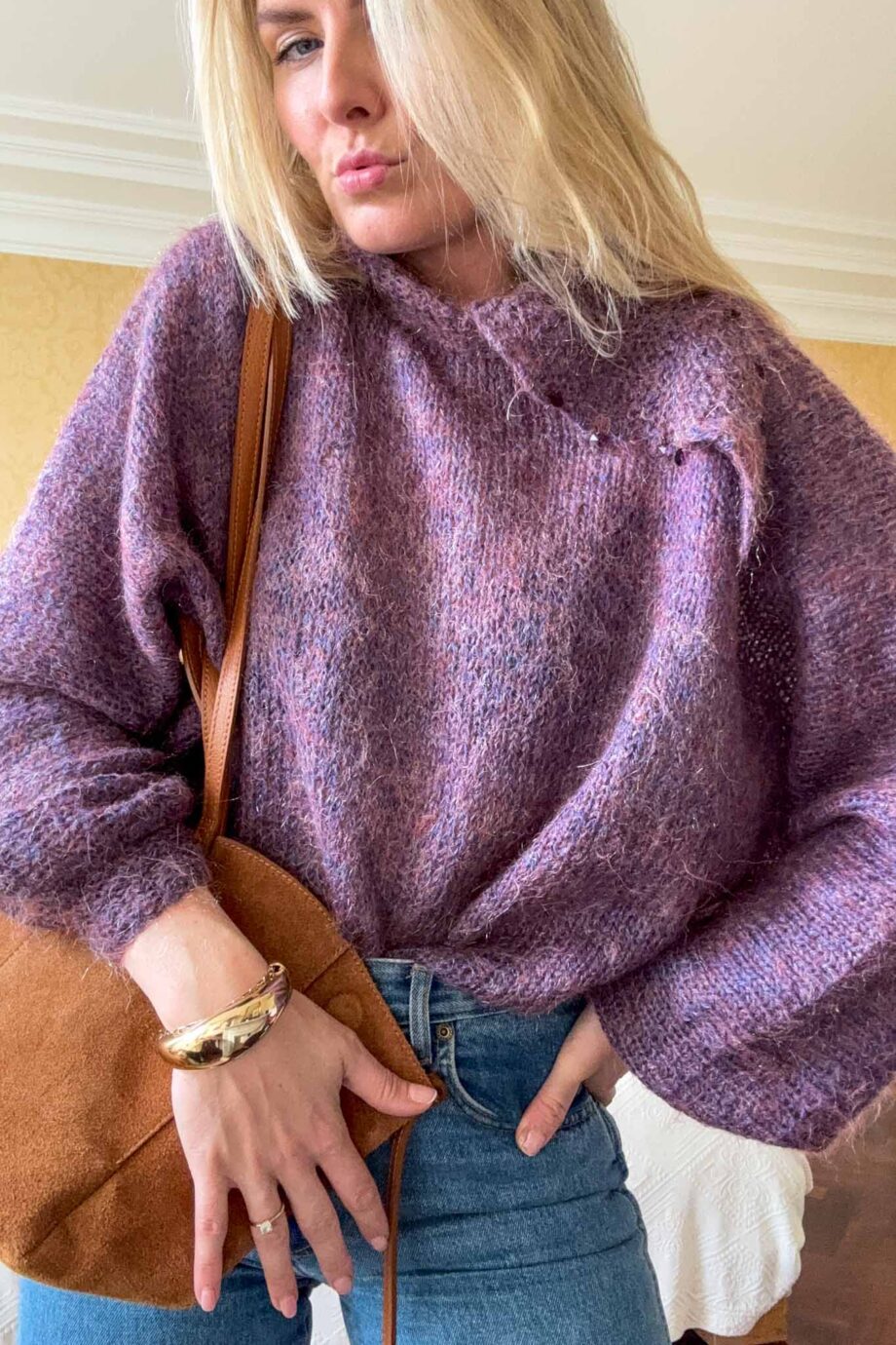 Italian purple haze for fall mohair knit