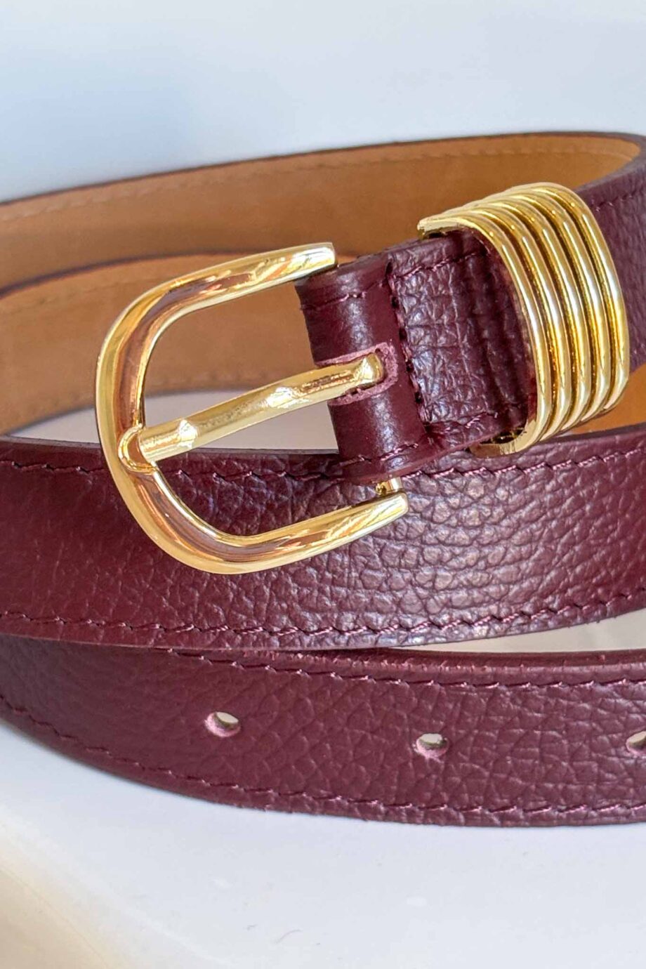 Burgundy ma chérie Italian leather belt