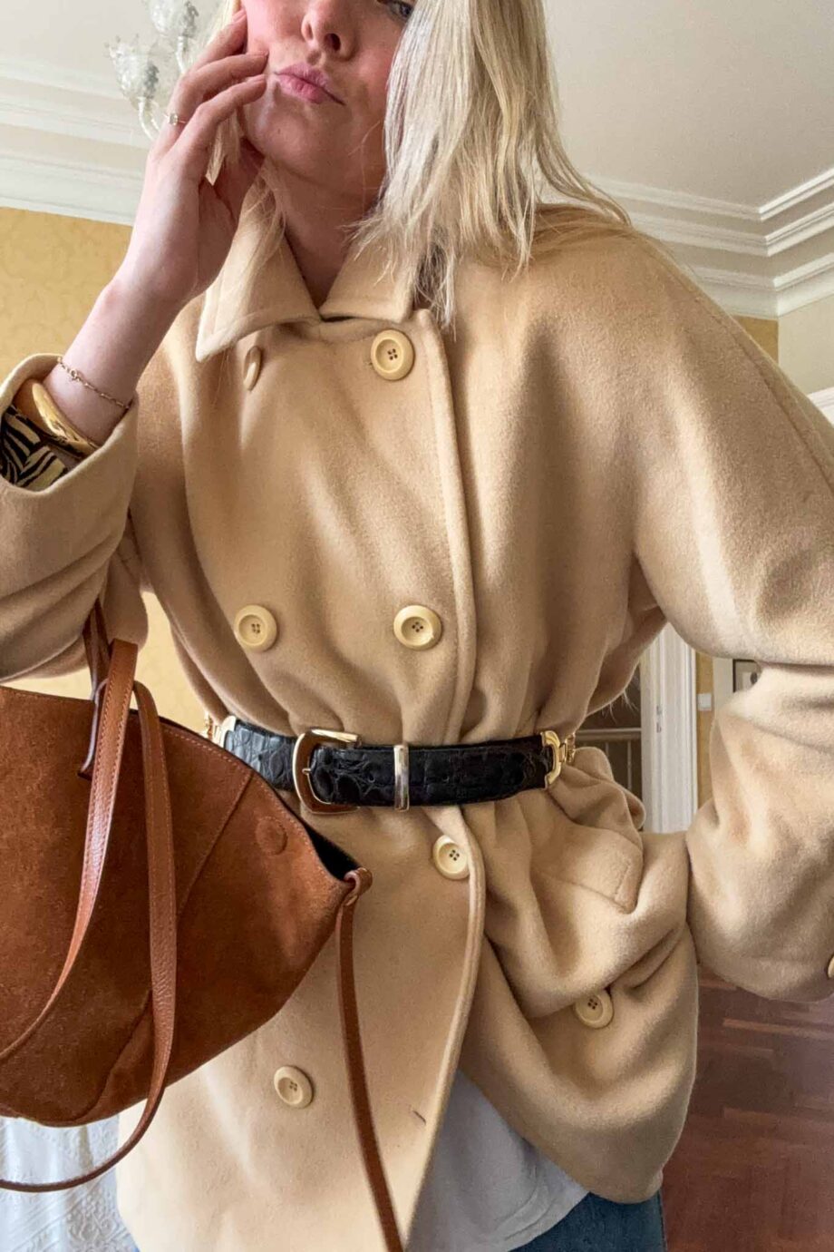 The blushing classic wool coat