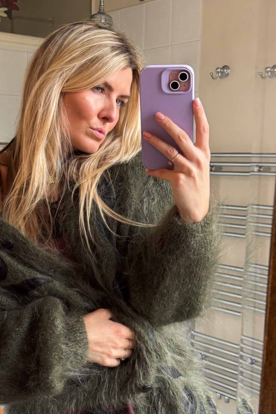 Green dream maxi mohair cardigan