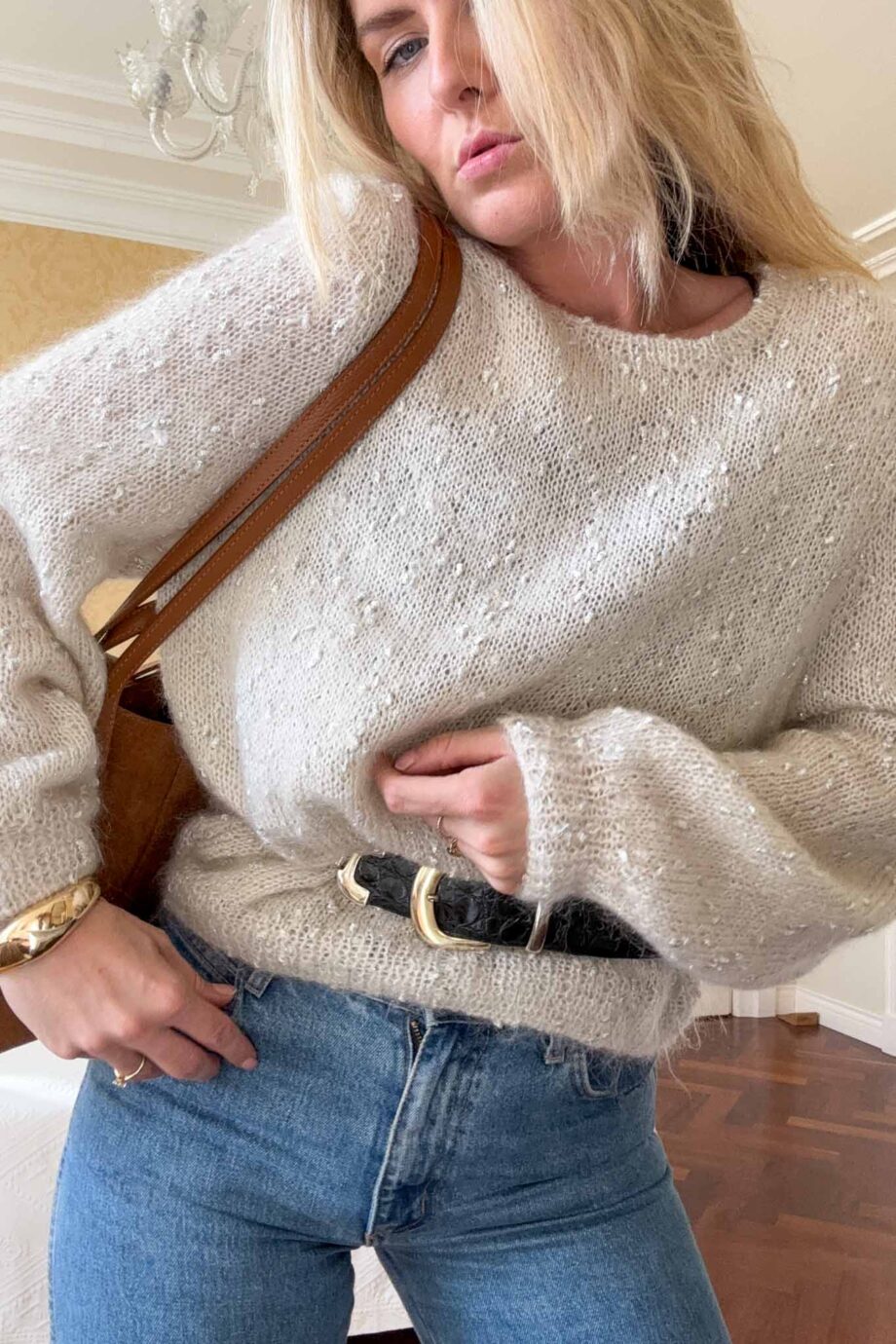 Crema amore mohair knit