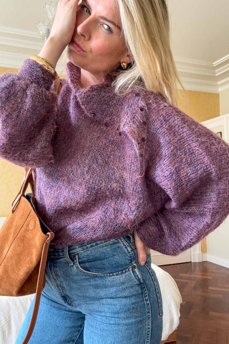 Italian purple haze for fall mohair knit