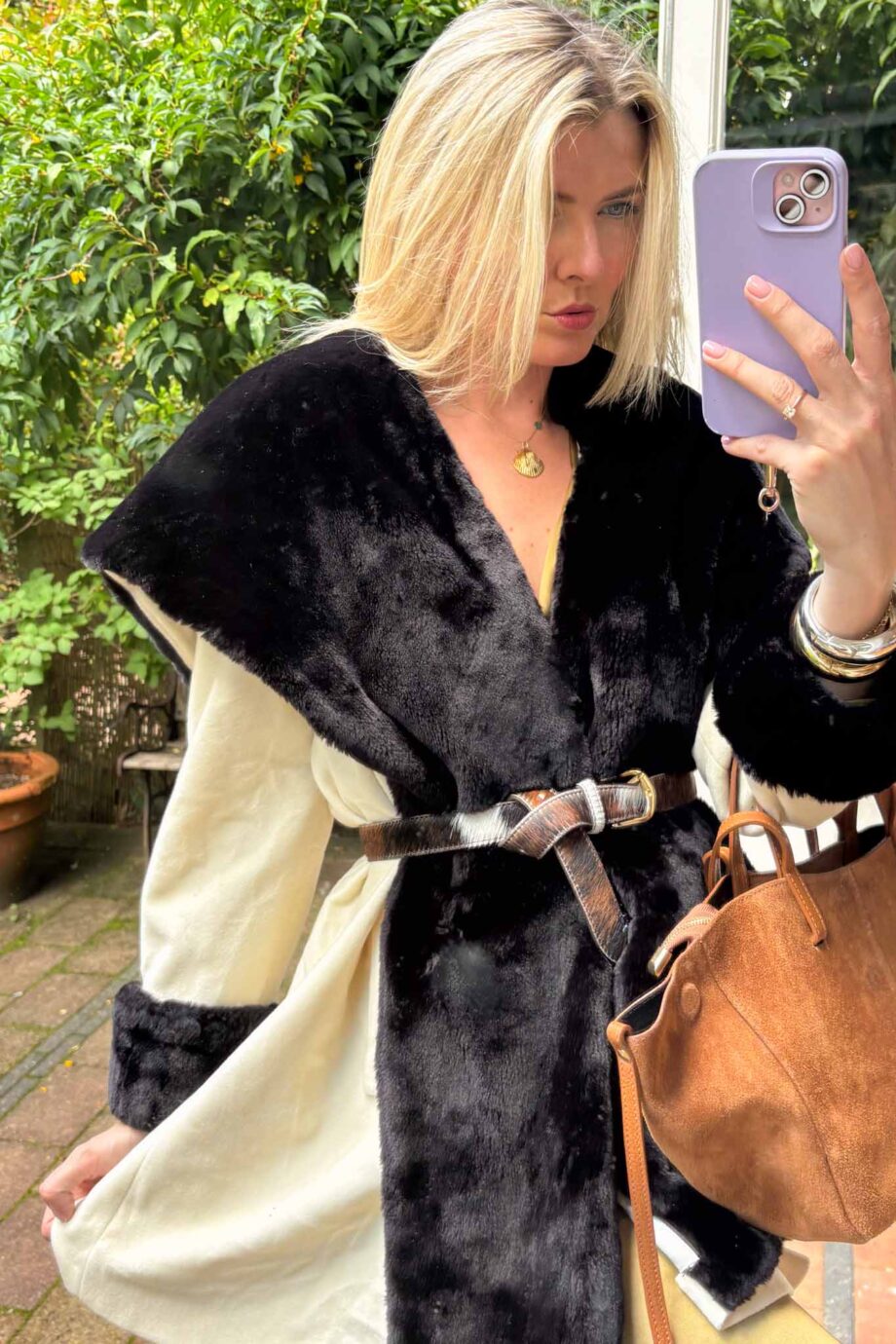 Étoile elegance cashmere shearling coat