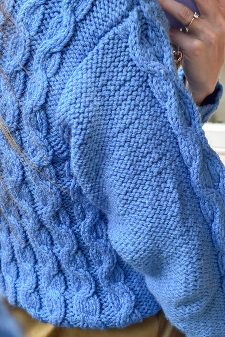 Ocean horizon cotton knitted cardigan