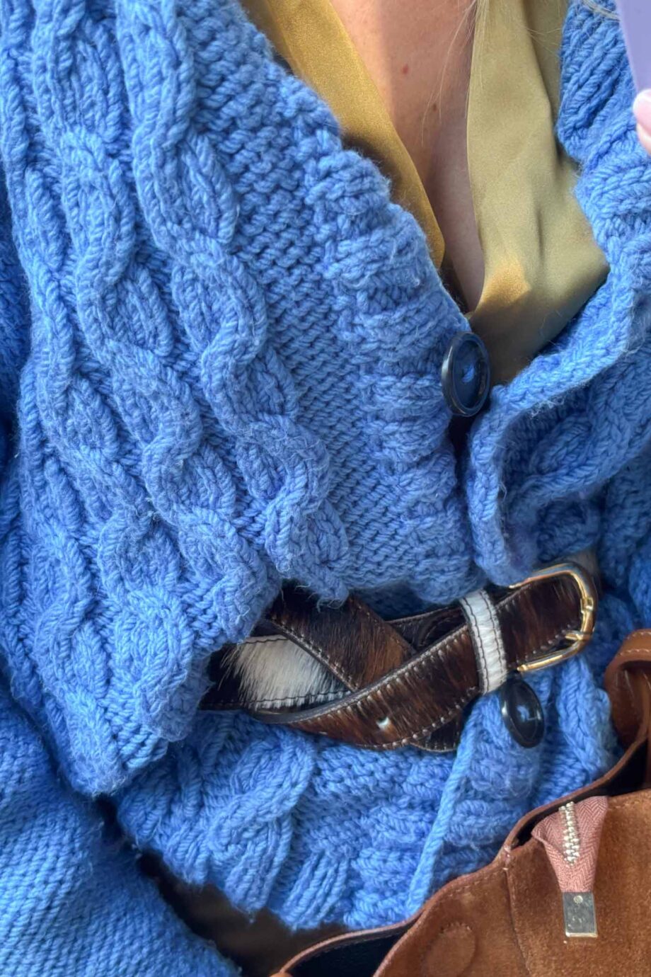 Ocean horizon cotton knitted cardigan