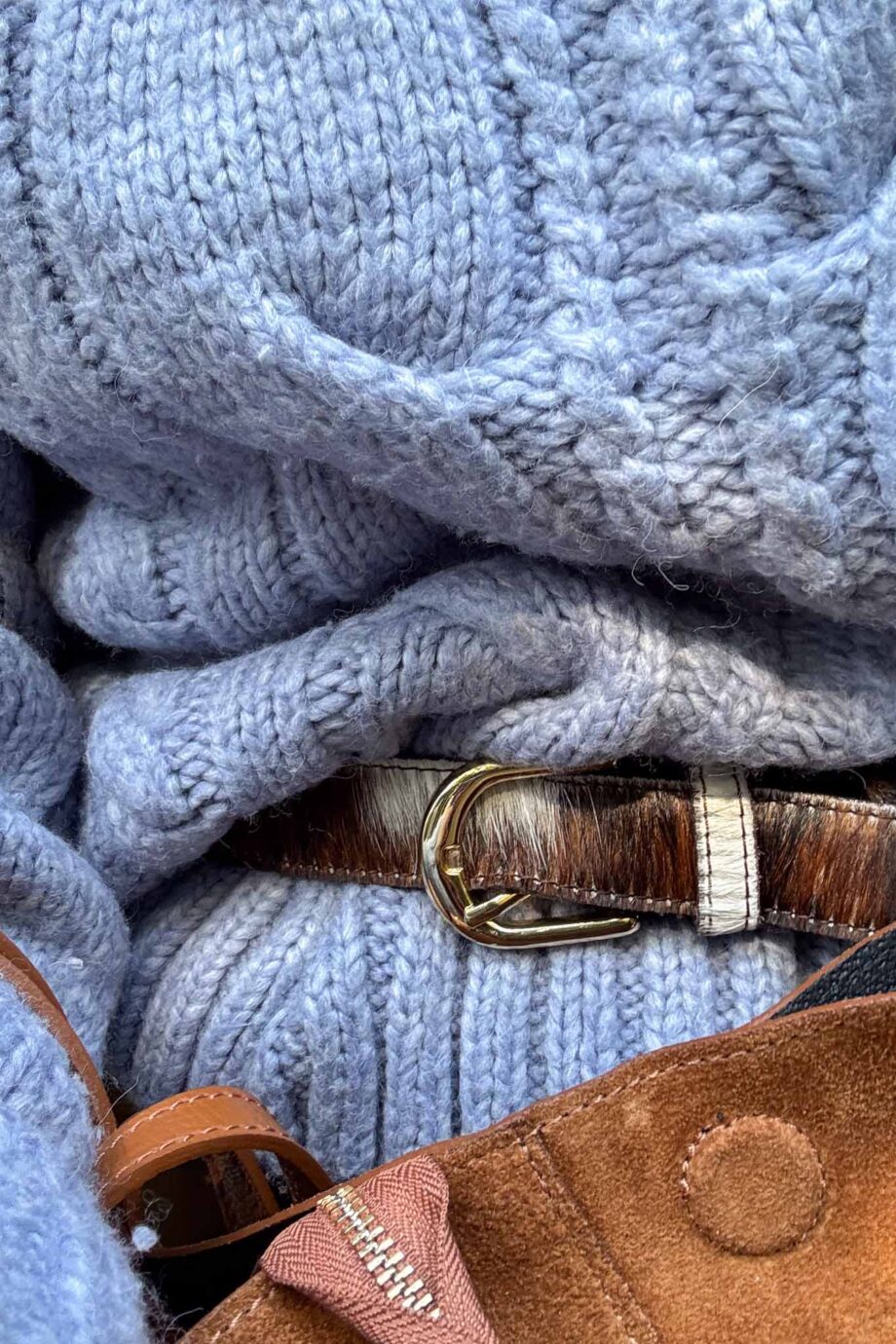 Cloudline blue wool cotton turtleneck