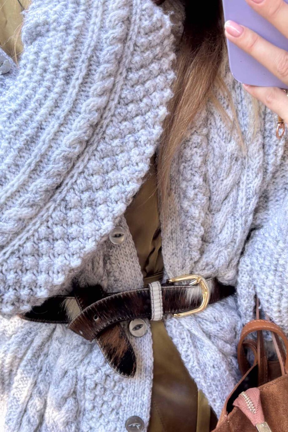 Celeste classica Italian cotton cardigan